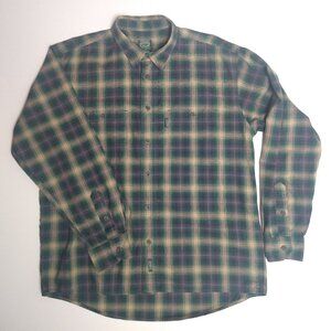 Aigle Button Shirt Top Plaid Check Flannel L/S Outdoors Business Casual France